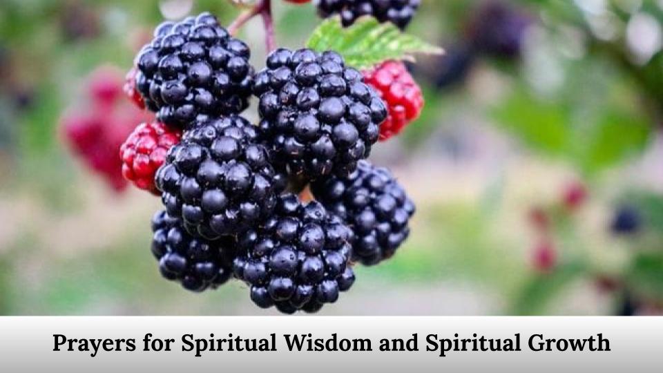 Prayers for Spiritual Wisdom and Spiritual Growth