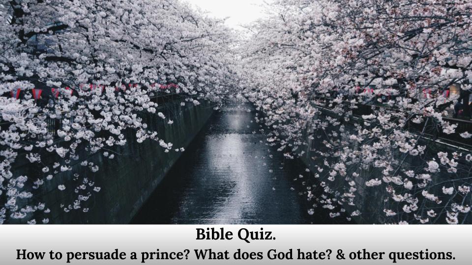 What does God hate? 